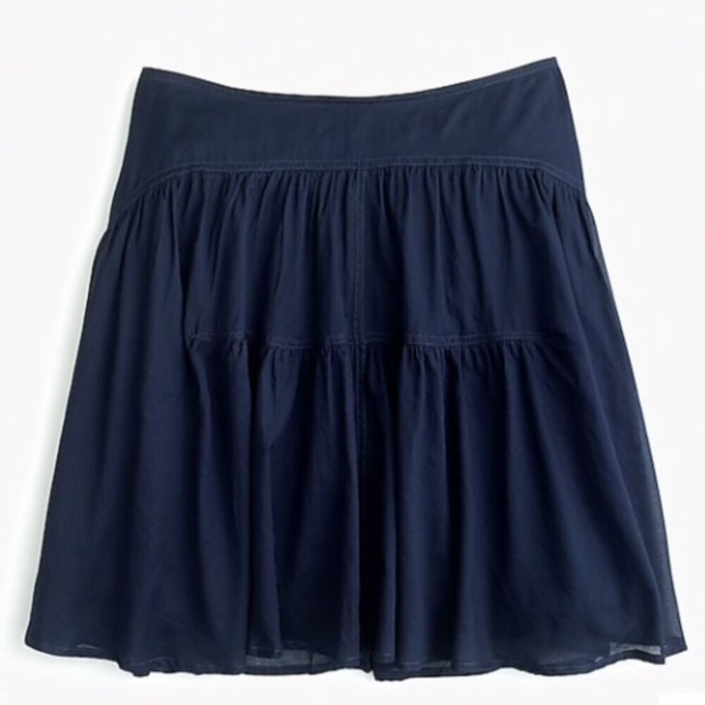 J. Crew Cotton Tiered Voila Mini Skirt Size 8 - Picture 1 of 7